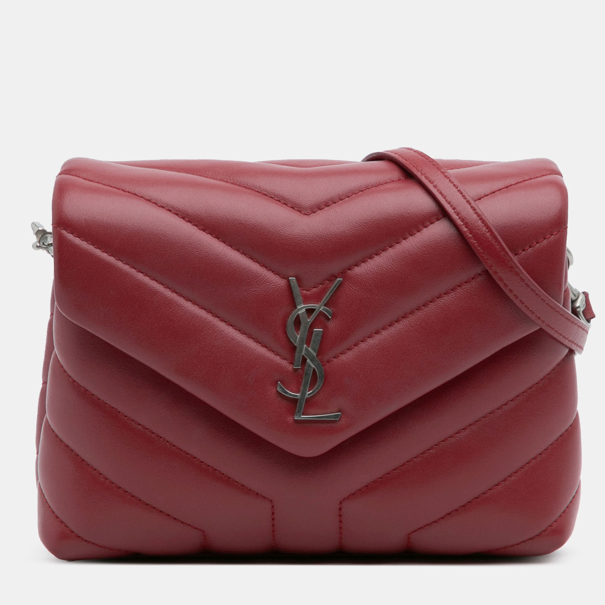 

Saint Laurent Paris Red Toy Matelasse Leather Monogram LouLou Crossbody