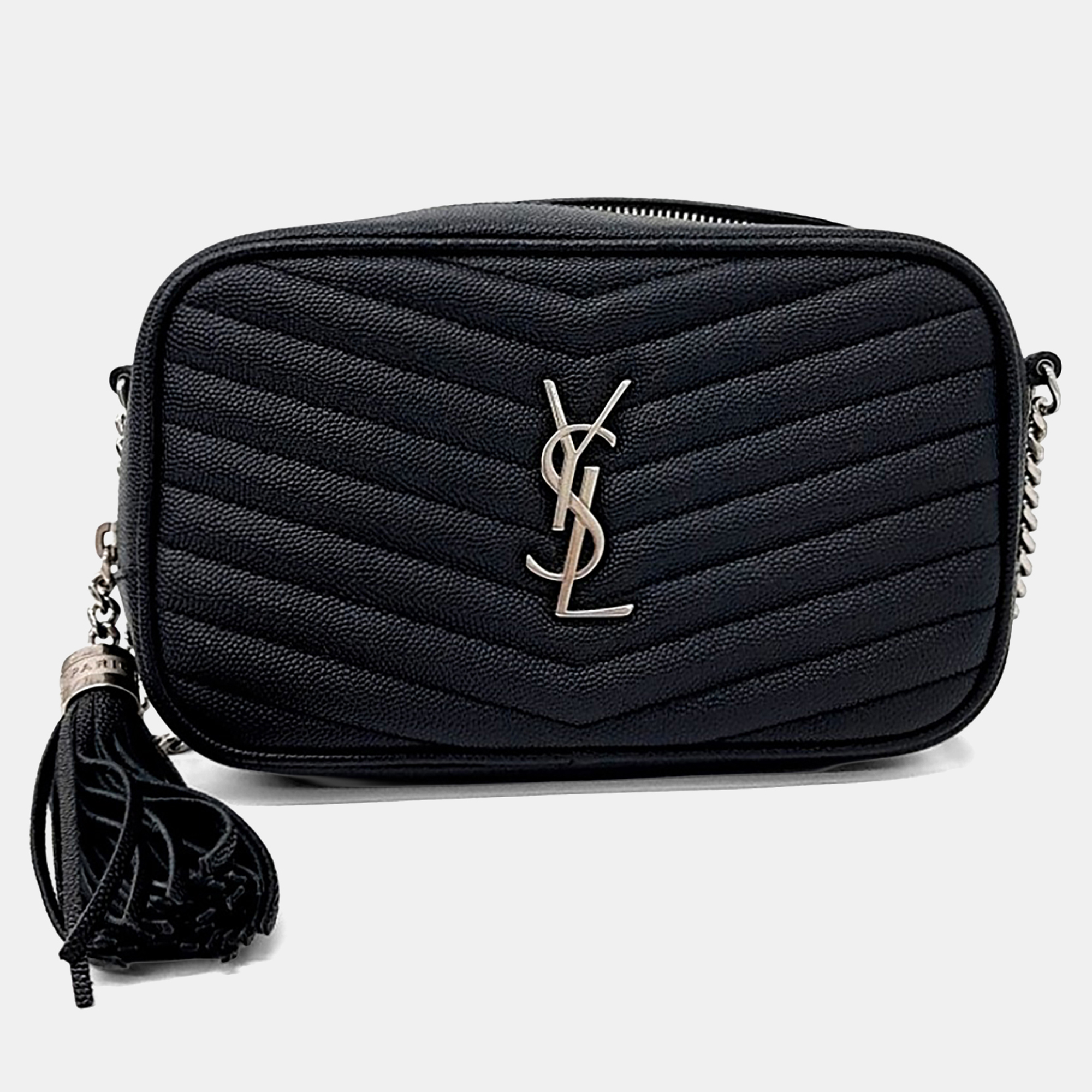 

Saint Laurent Paris Black Leather Lou Camera Bag
