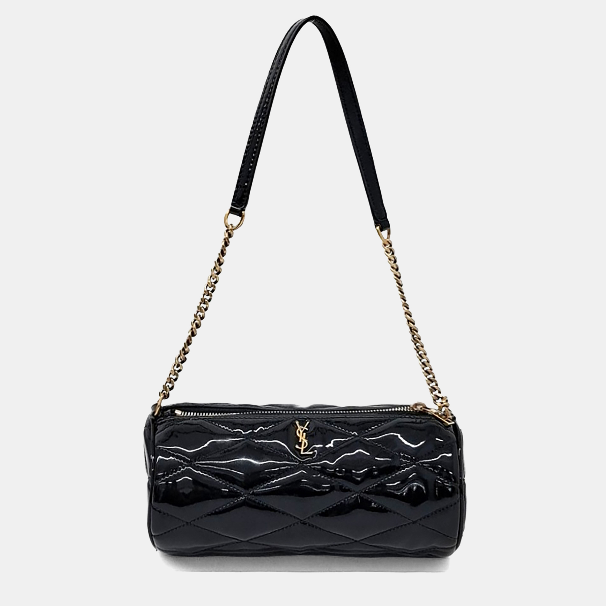 

Saint Laurent Paris Black Leather Patent Mini Tube Bag