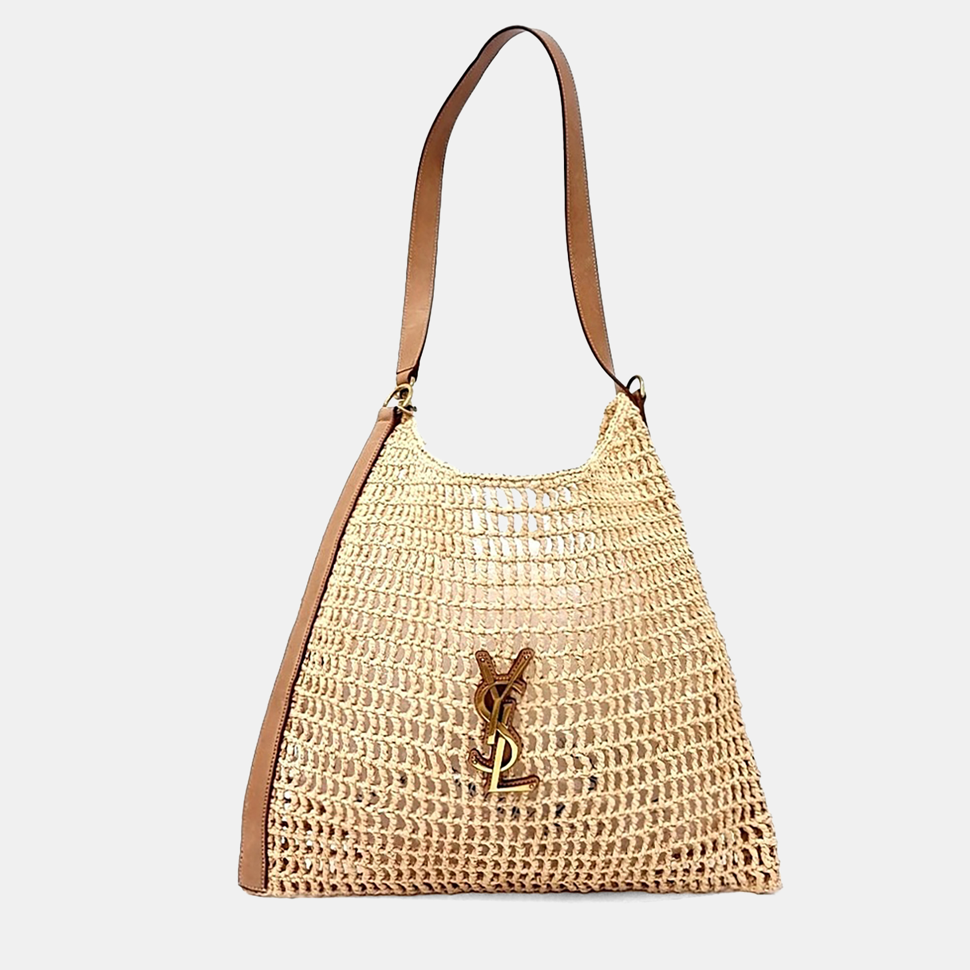 

Saint Laurent Paris Beige Raffia Raffia Oxalis Shoulder Bag
