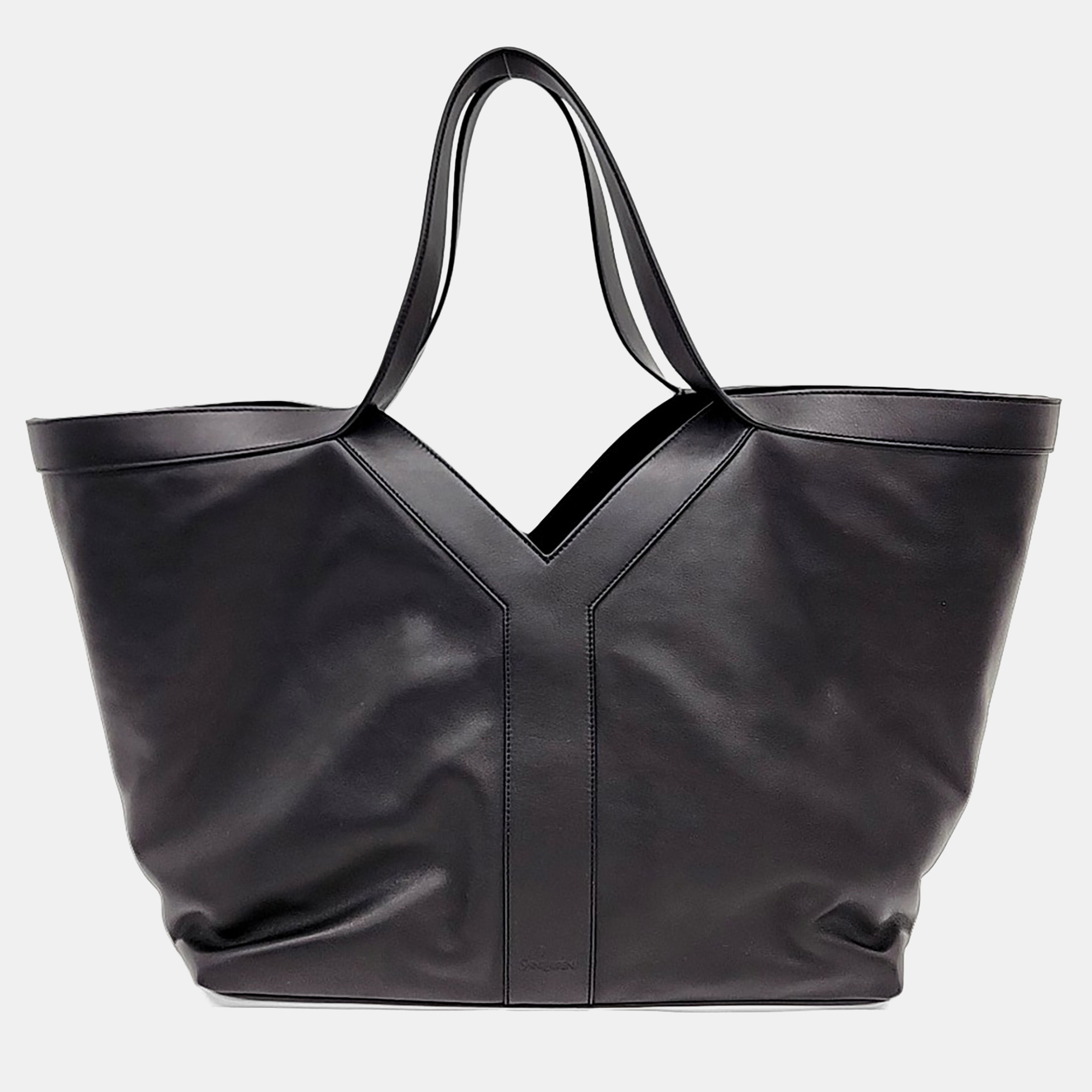 

Saint Laurent Paris Black Leather Y Tote Bag