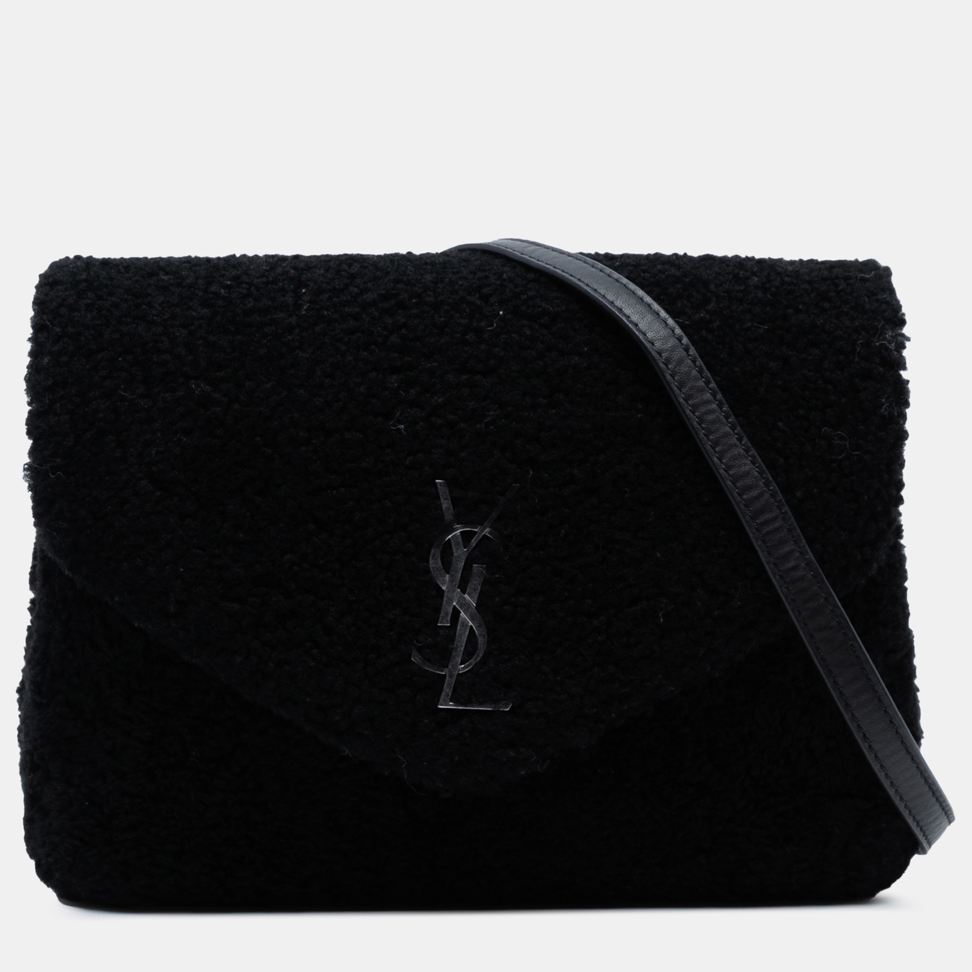 

Saint Laurent Paris Black Toy Shearling Loulou Crossbody