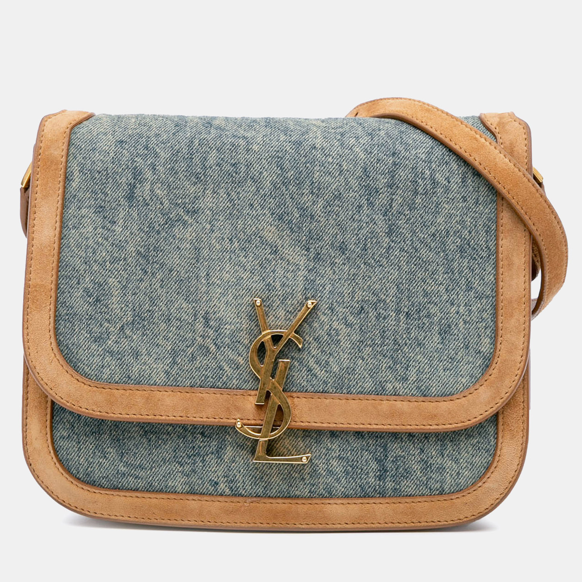 

Saint Laurent Paris Blue Medium Denim Solferino Crossbody