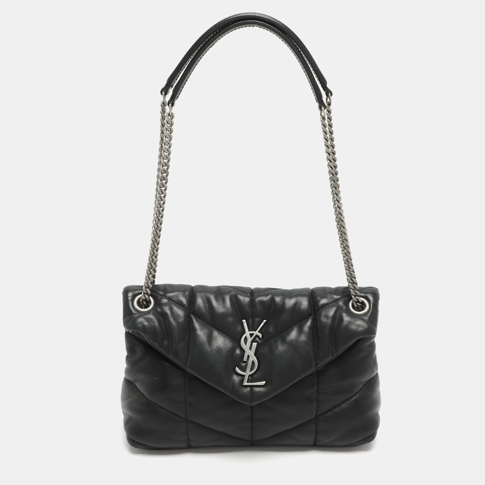 

Saint Laurent Puffer Small Black Quilted Leather Chain Shoulder Bag