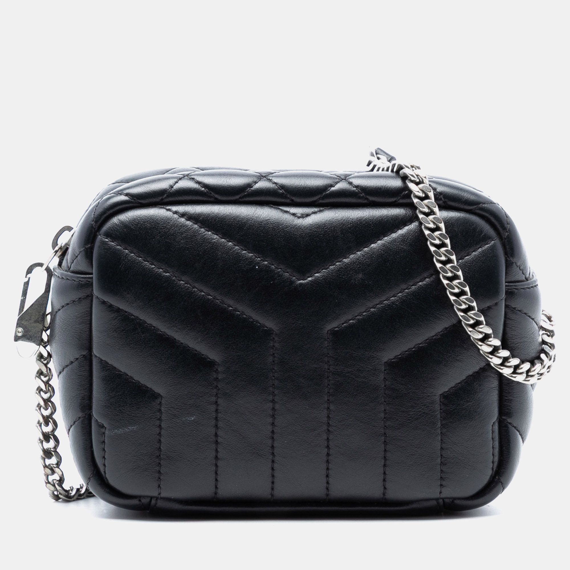 

Saint Laurent Paris Black Small Calfskin Loulou Bowling Bag