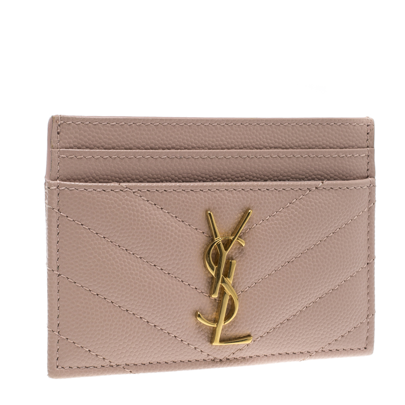 ysl card holder blush