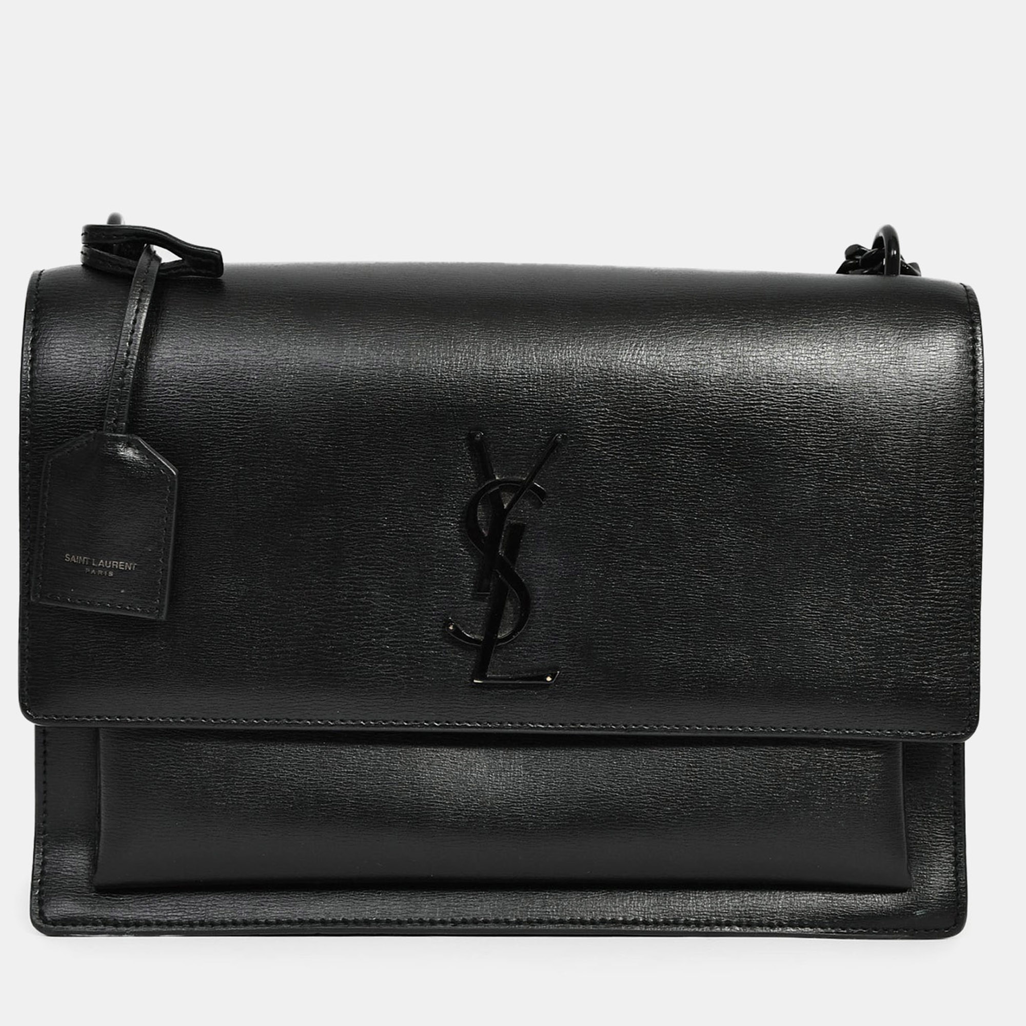 

Saint Laurent 2020 Black Leather Large Sunset Shoulder Bag