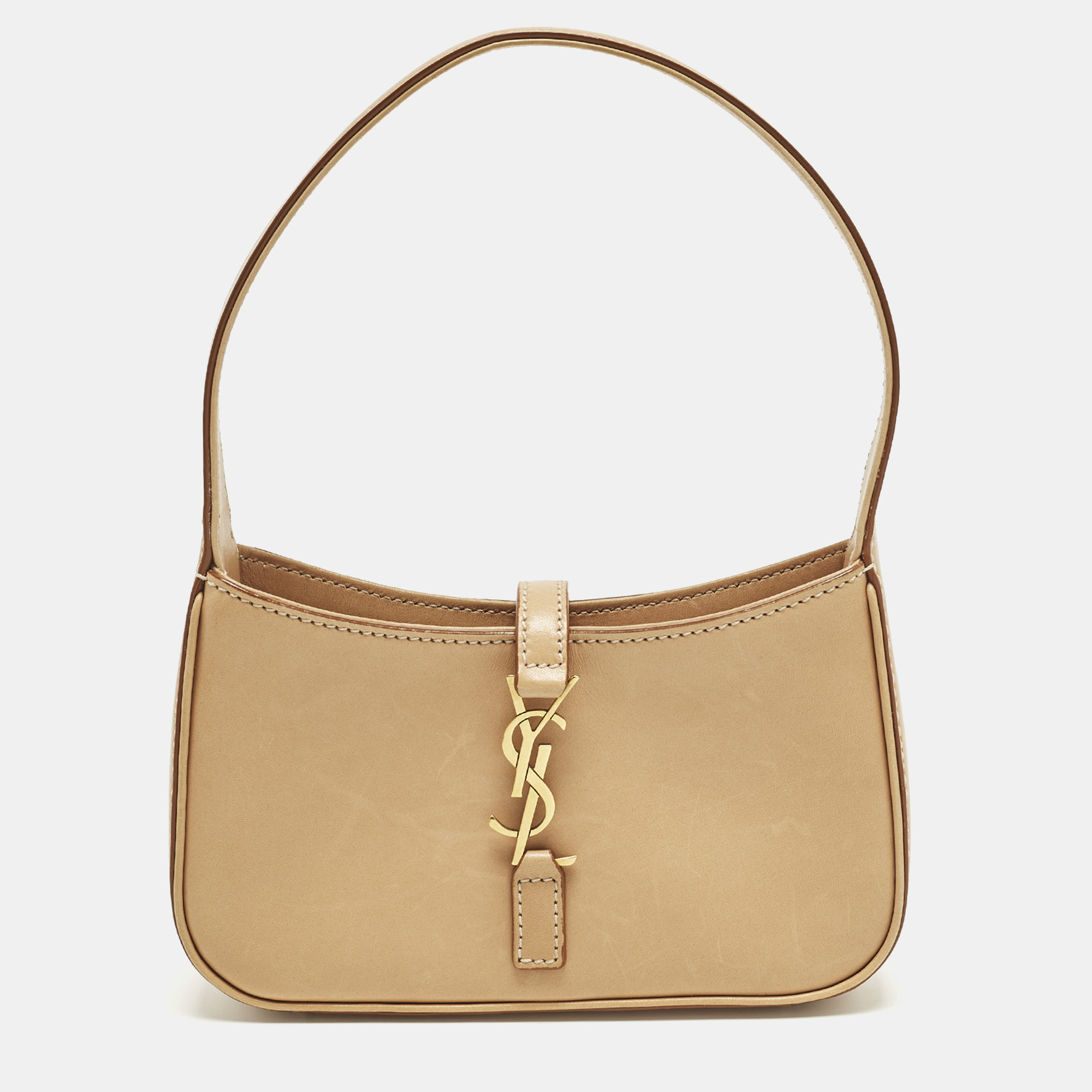 

Saint Laurent LE 5 À 7 Mini Light Brown Leather Hobo