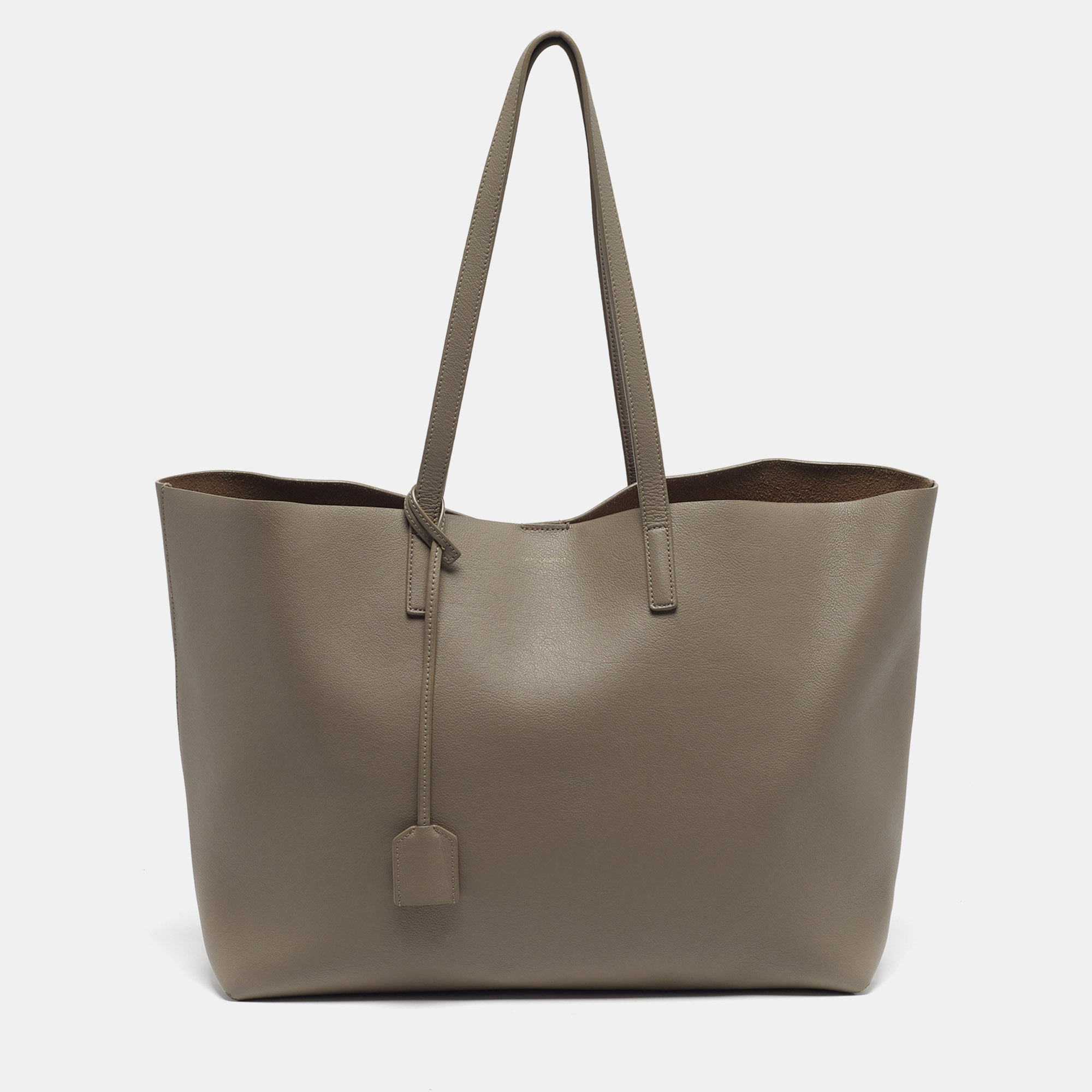 

Saint Laurent East West Shopping Beige Leather Tote