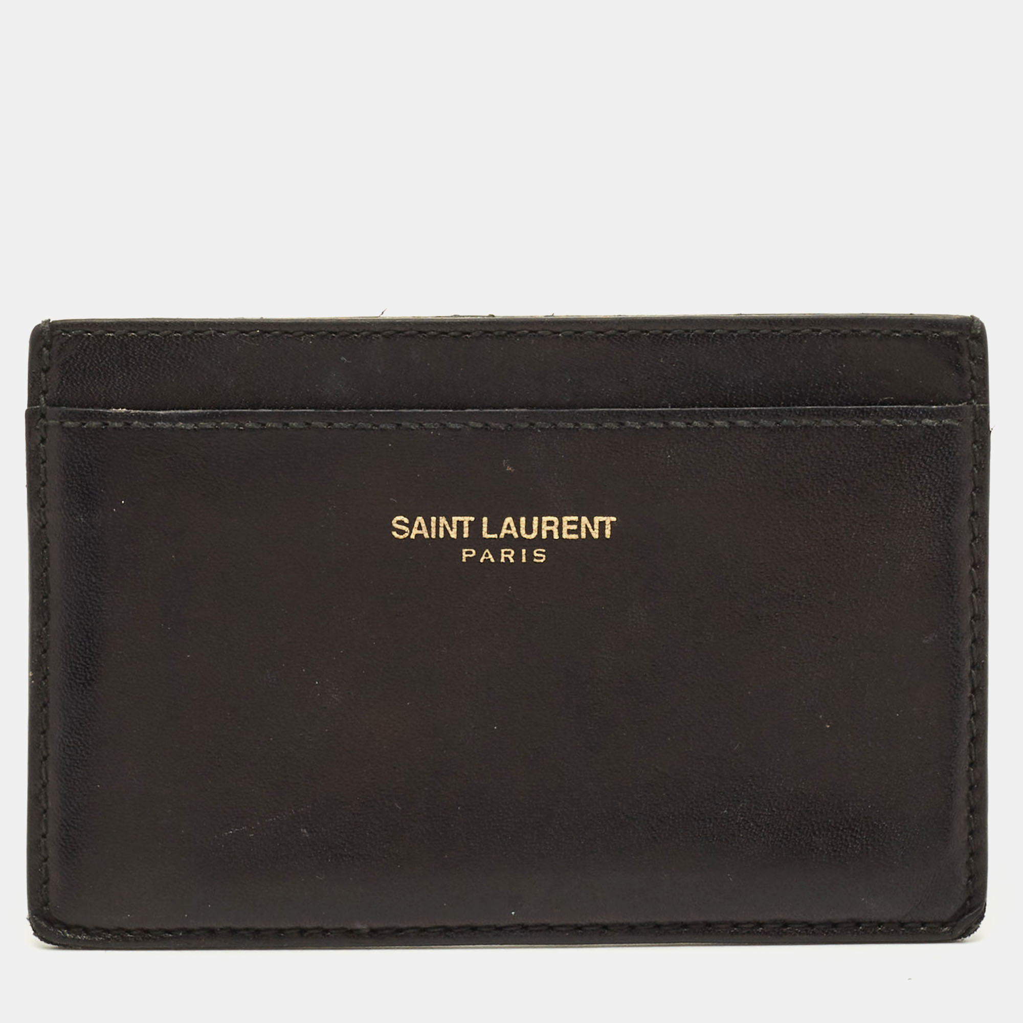 

Saint Laurent Black Leather Card Holder
