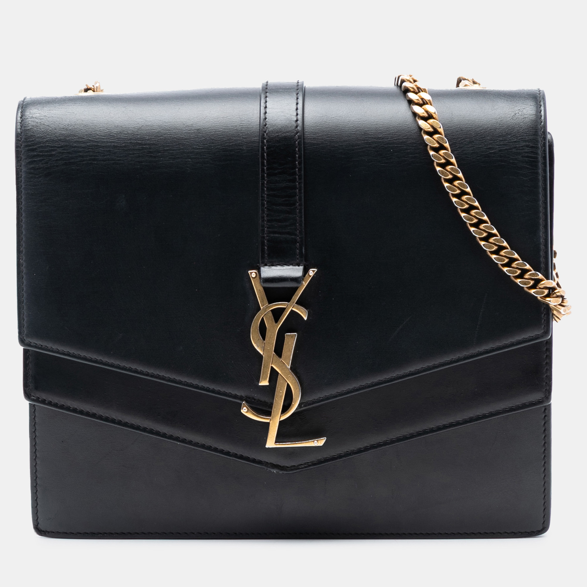 

Saint Laurent Paris Black Medium Leather Monogram Sulpice Crossbody