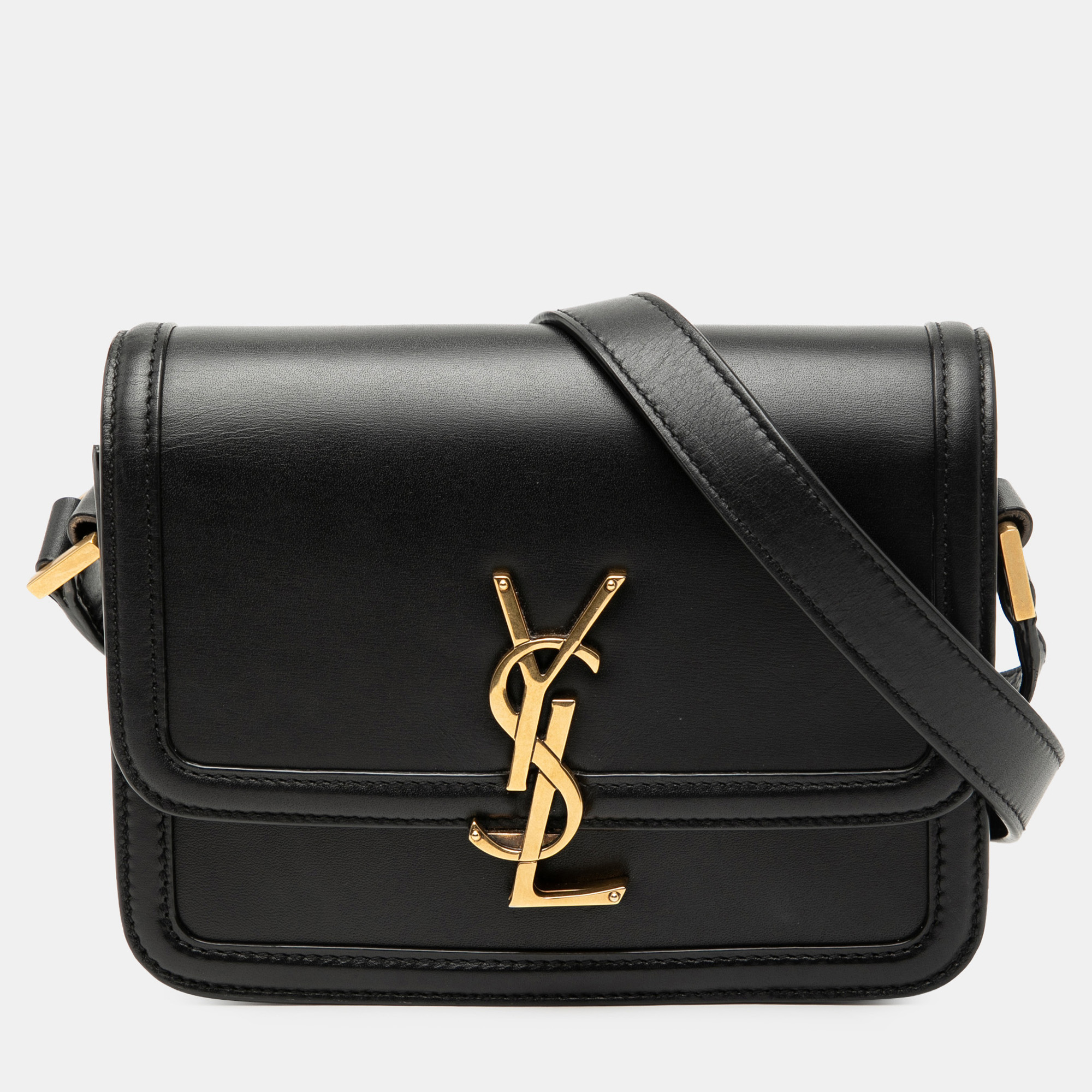 

Saint Laurent Paris Black Small Calfskin Solferino Satchel In Box