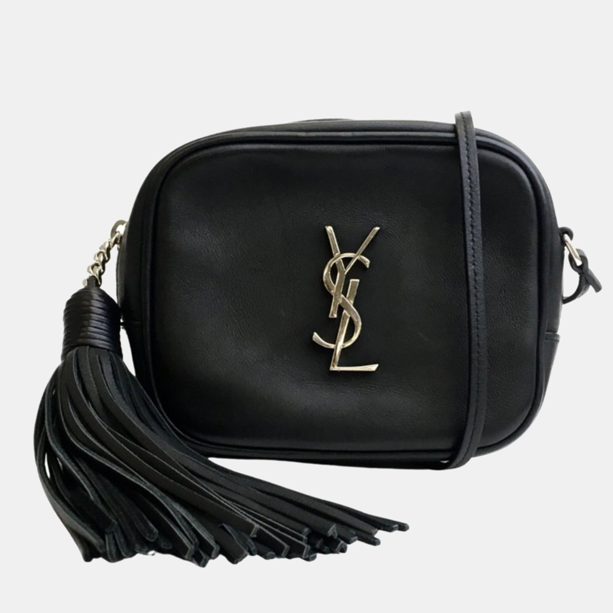 

Saint Laurent Monogram Blogger Leather Crossbody Bag, Black