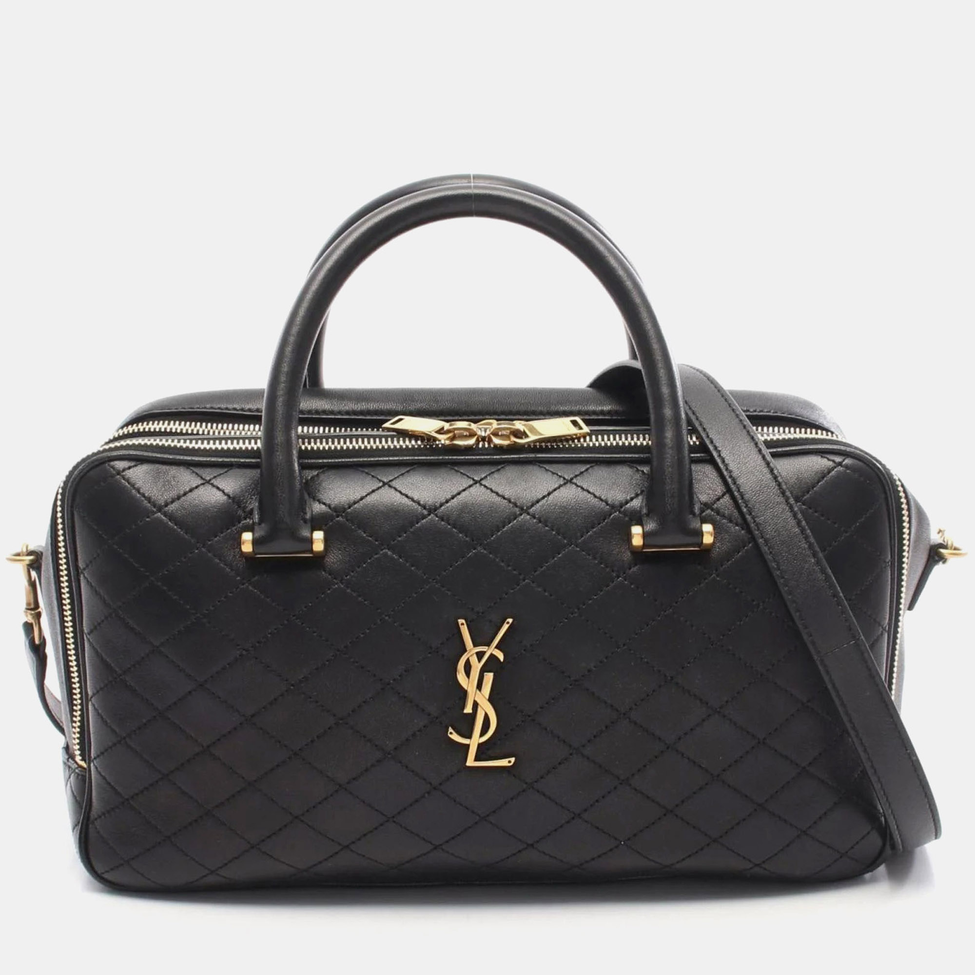 

Yves Saint Laurent Saint Laurent Paris Rear Duffle Handbag Leather Black