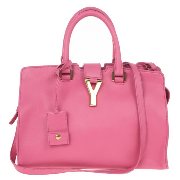 Saint Laurent Paris Pink Fushia Ligne Y Mini Cabas Bag