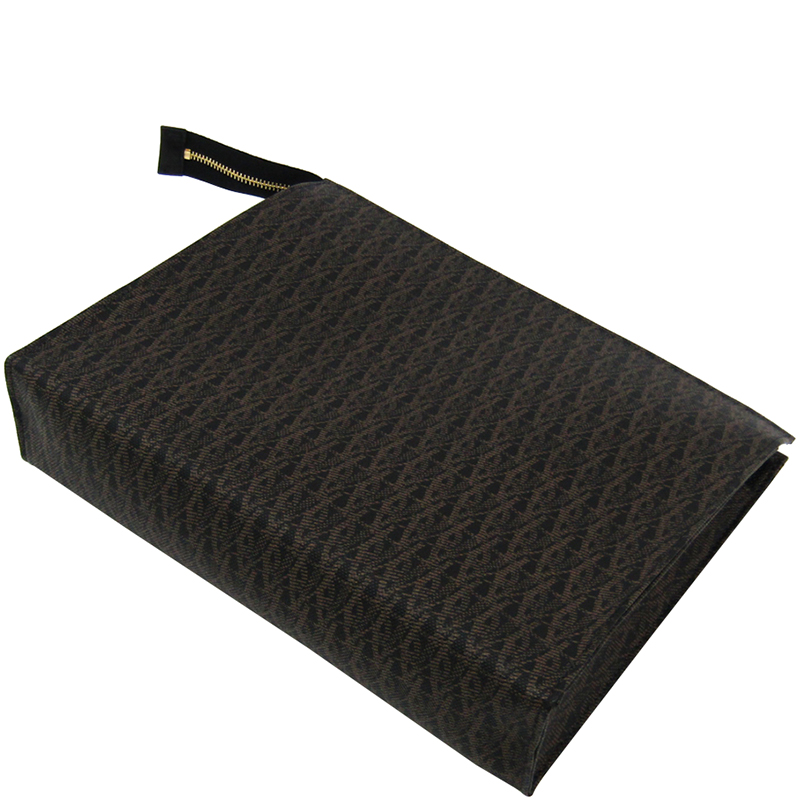 

Saint Laurent Paris Black/Brown Monogram PVC Clutch Bag, Multicolor