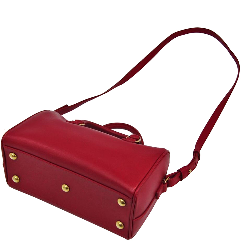 

Saint Laurent Paris Red Leather Classic Baby Duffle Bag