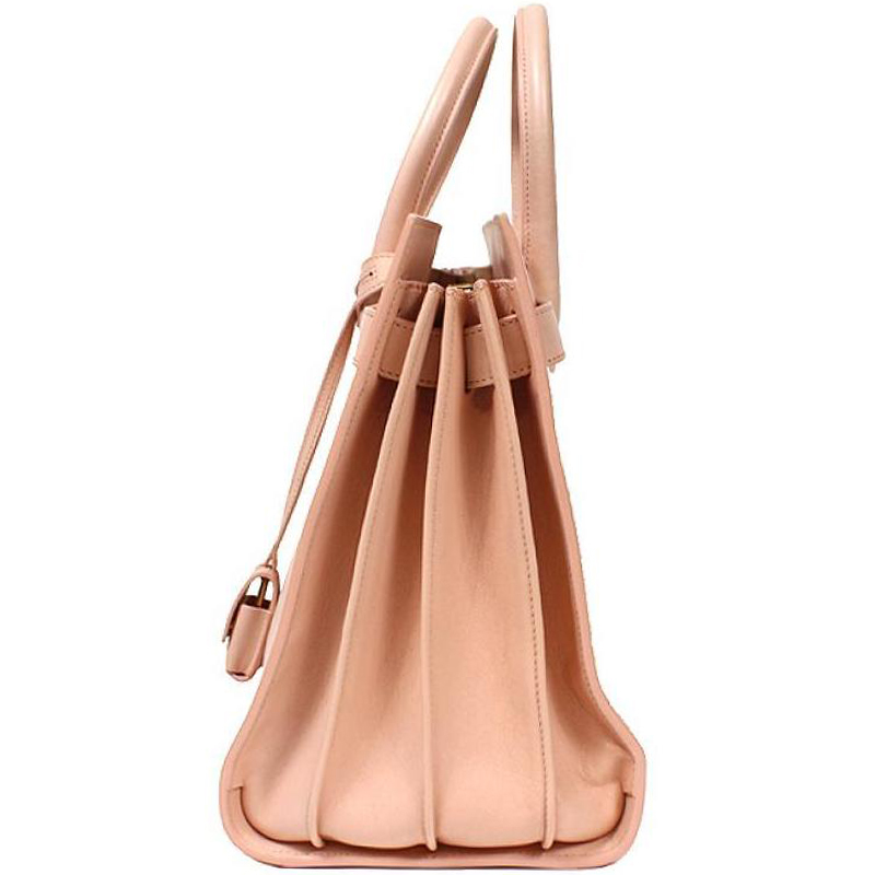 

Saint Laurent Paris Pink Leather Small Sac de Jour Tote