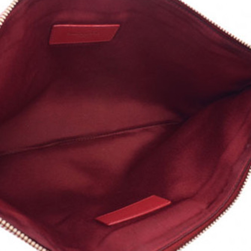 

Saint Laurent Paris Red Smooth Leather Pouch Bag