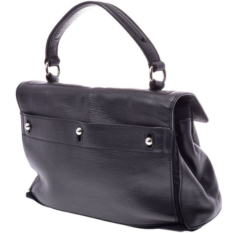 

Saint Laurent Paris Black Leather and Canvas Muse Two Bag