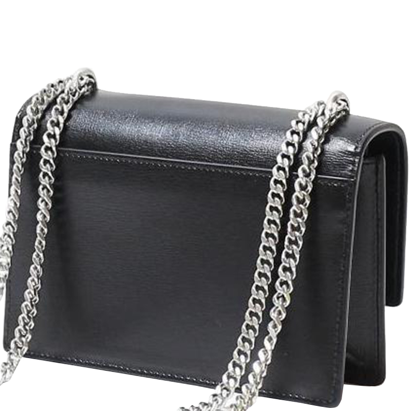 

Saint Laurent Paris Black Leather Embellished Sunset WOC Clutch Bag