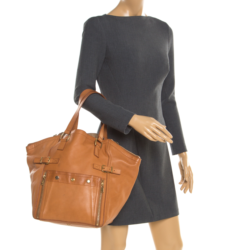 

Saint Laurent Brown Leather  Downtown Tote