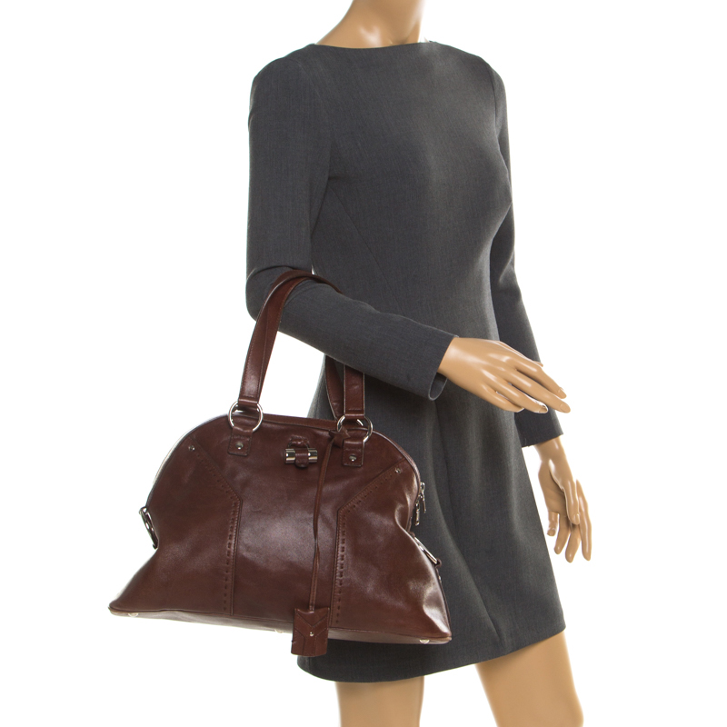 

Saint Laurent Brown Leather  Muse Bag