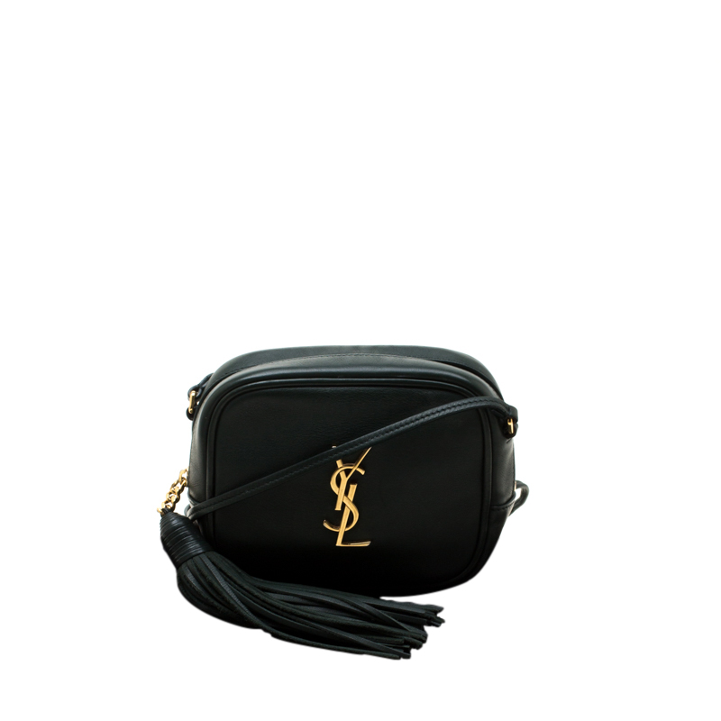Saint Laurent Paris Dark Green Leather Blogger Crossbody Bag Saint