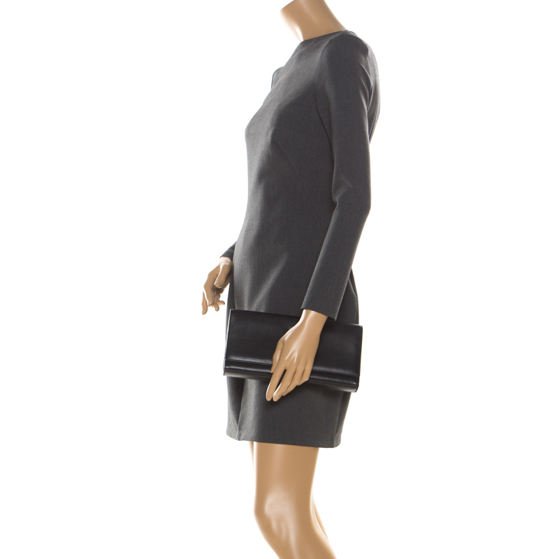 

Saint Laurent Black Leather Belle De Jour Flap Clutch