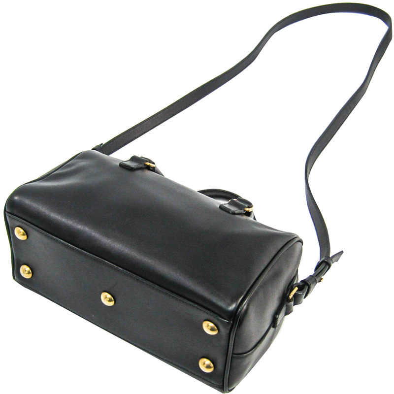

Saint Laurent Paris Black Leather Classic Baby Duffle Bag