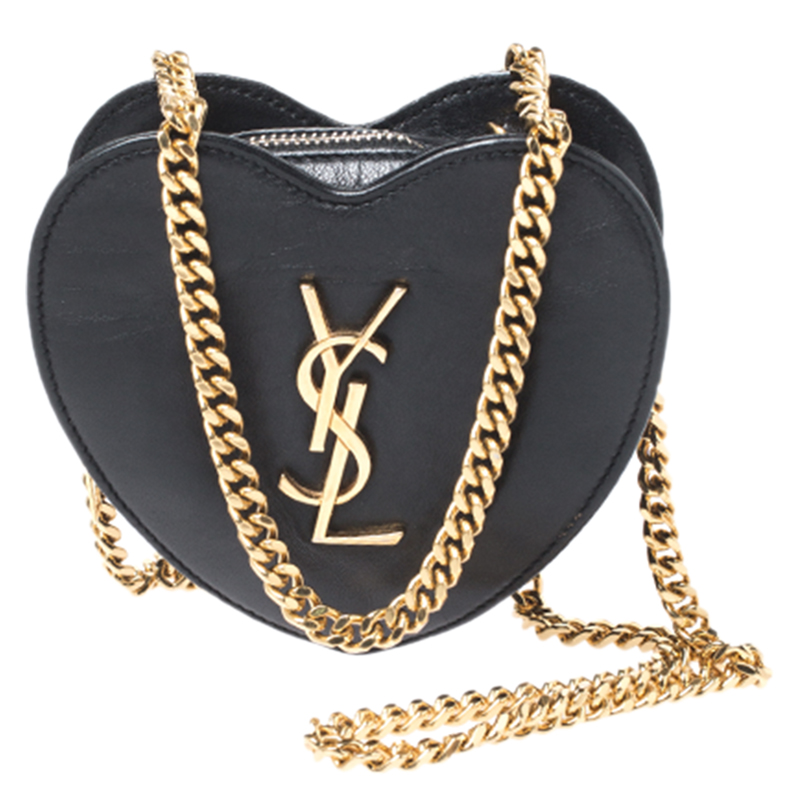 Saint Laurent Small Love Heart Chain Bag