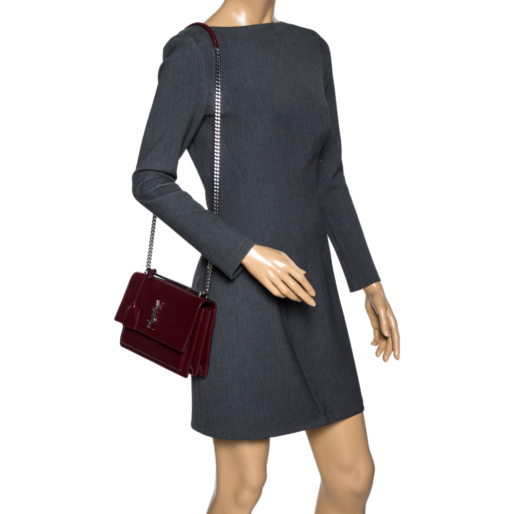 

Saint Laurent Red Leather Medium Sunset Shoulder Bag