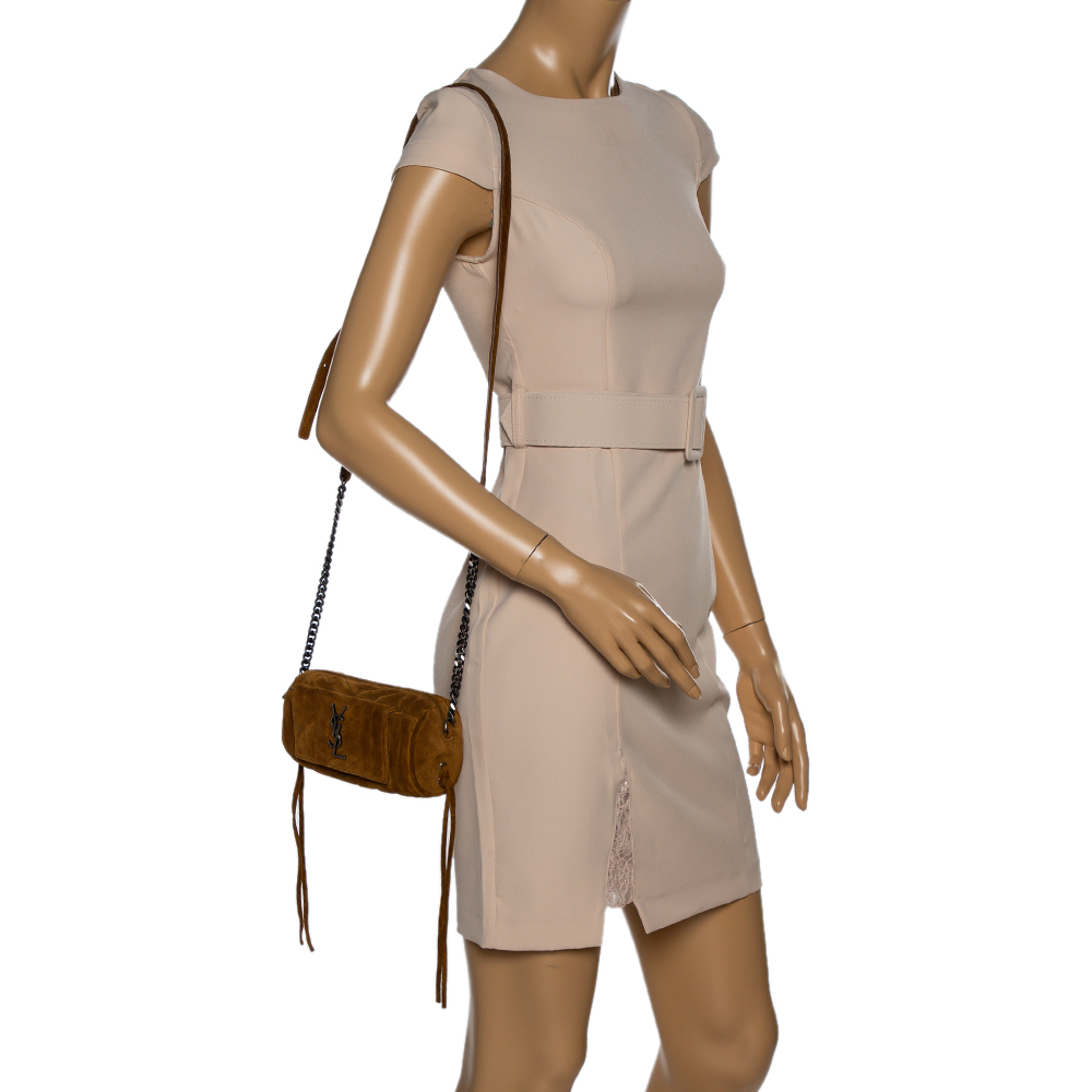 

Saint Laurent Brown Suede Crossbody Bag