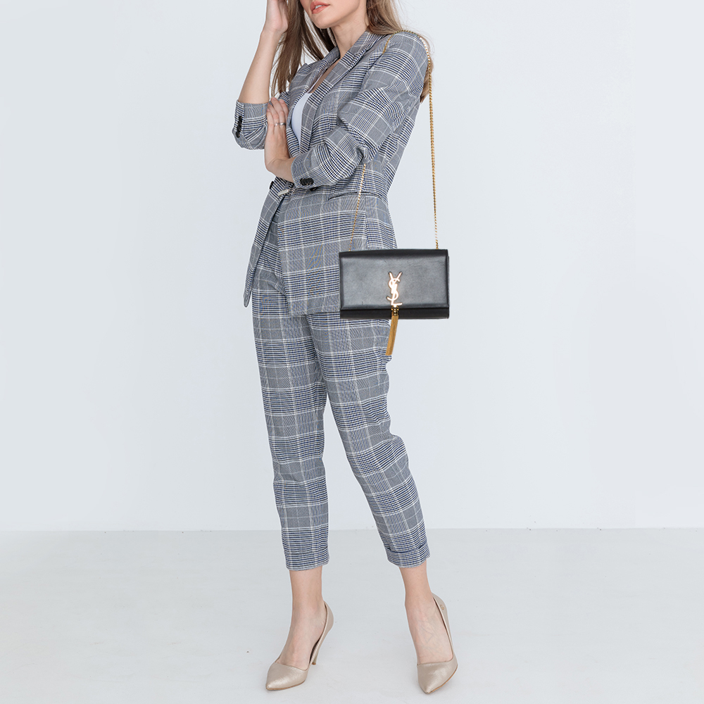

Saint Laurent Black Leather Medium Kate Tassel Shoulder Bag