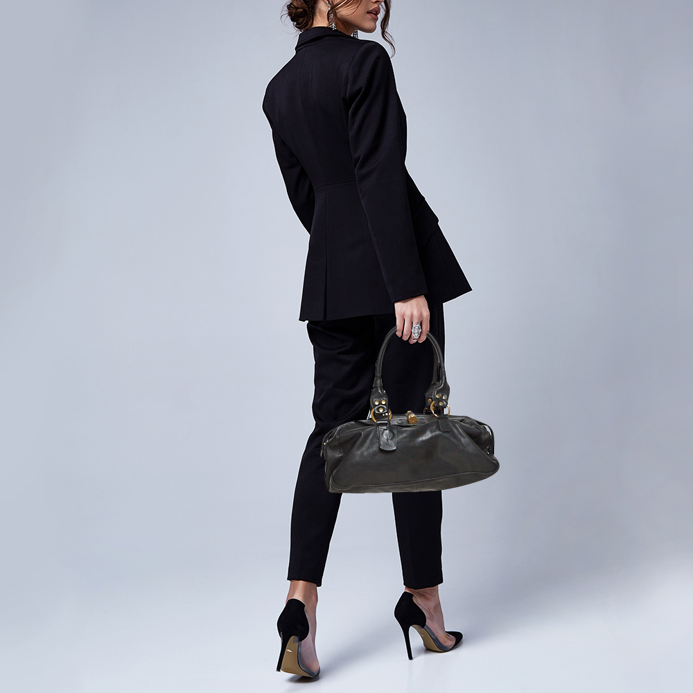 

Yves Saint Laurent Black Leather Muse Bowler Bag