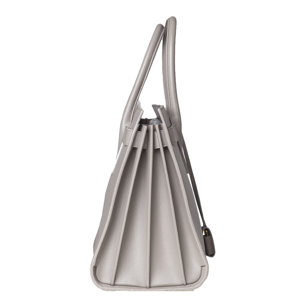 

Saint Laurent Paris Grey Leather  Sac De Jour Bag