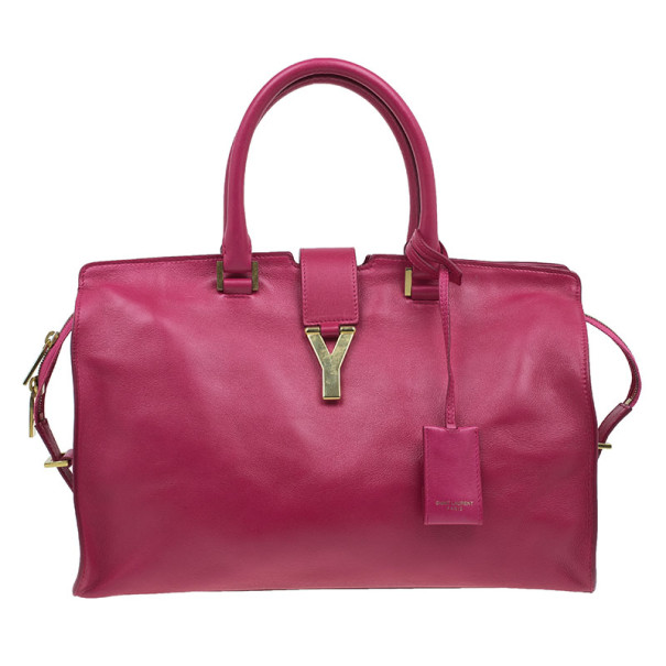 مملوكة مسبقًا Saint Laurent Paris Pink Leather Classic Y Cabas Tote