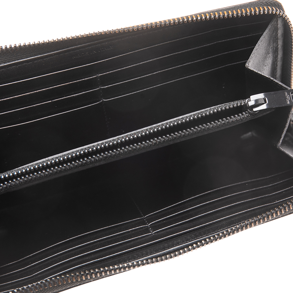 

Saint Laurent Black Leather Long Wallet