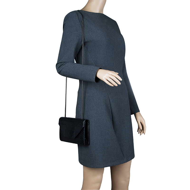 

Saint Laurent Paris Black Python Betty Shoulder Bag