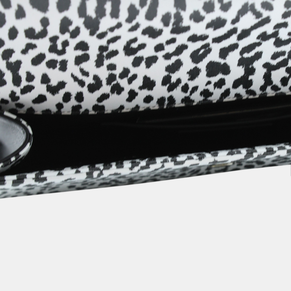 

Saint Laurent Paris White/Black Leopard Print Kate Medium bag
