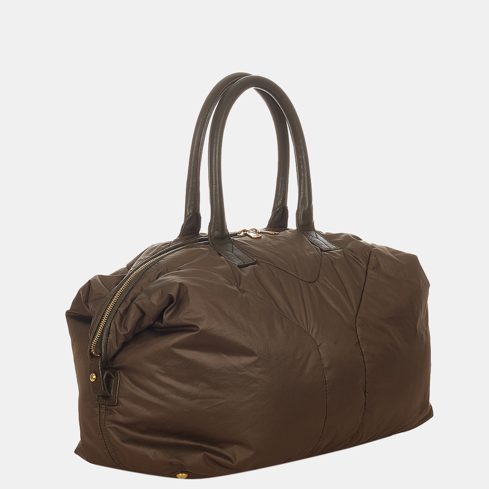 Saint Laurent Paris Brown Easy Nylon Handbag
