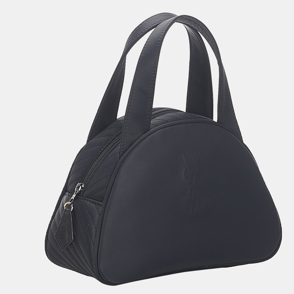 

Saint Laurent Paris Satin Handbag, Black