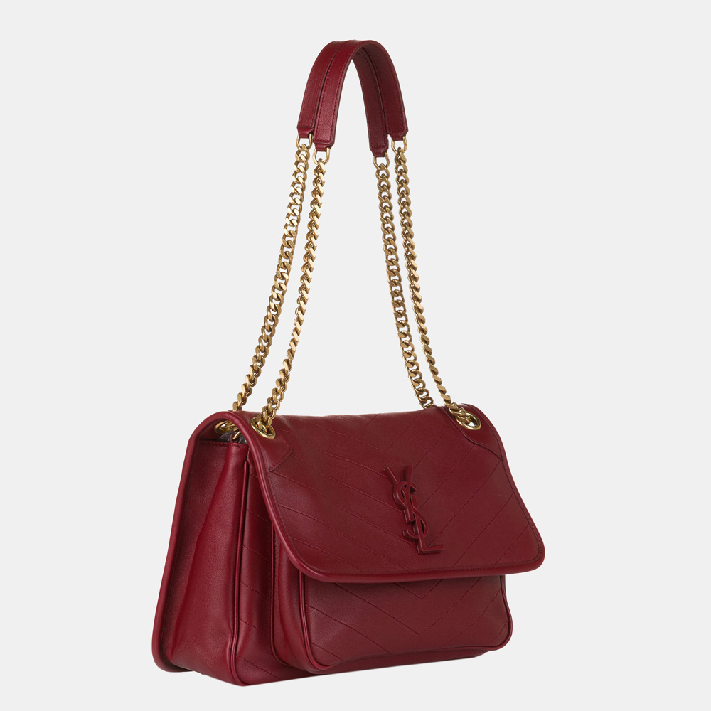 

Saint Laurent Paris Red Medium Niki Leather Shoulder Bag