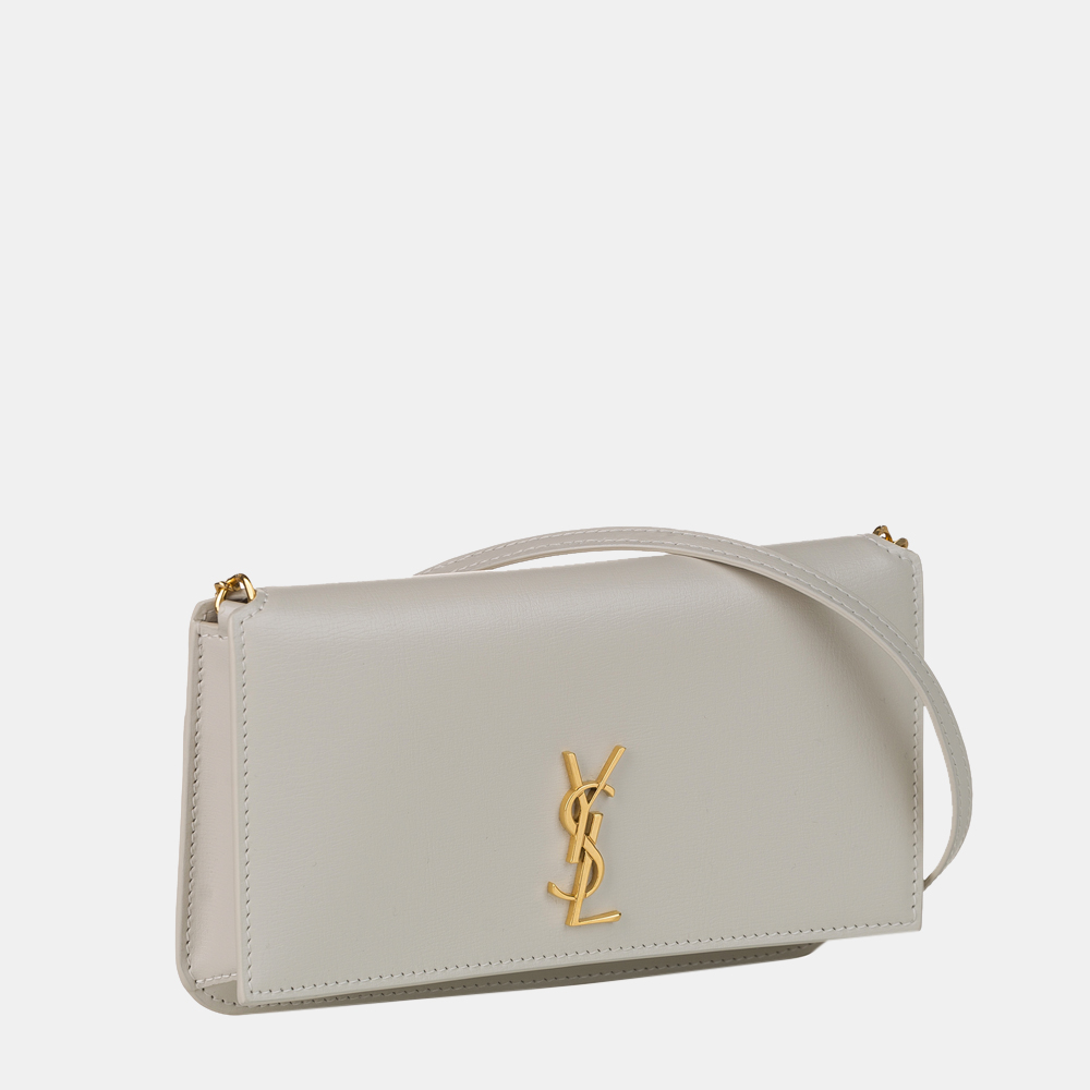 

Saint Laurent Paris White Kate Leather Crossbody Bag