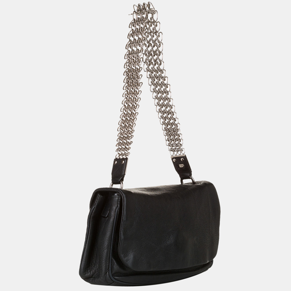 

Saint Laurent Paris Black Chain Leather Shoulder Bag