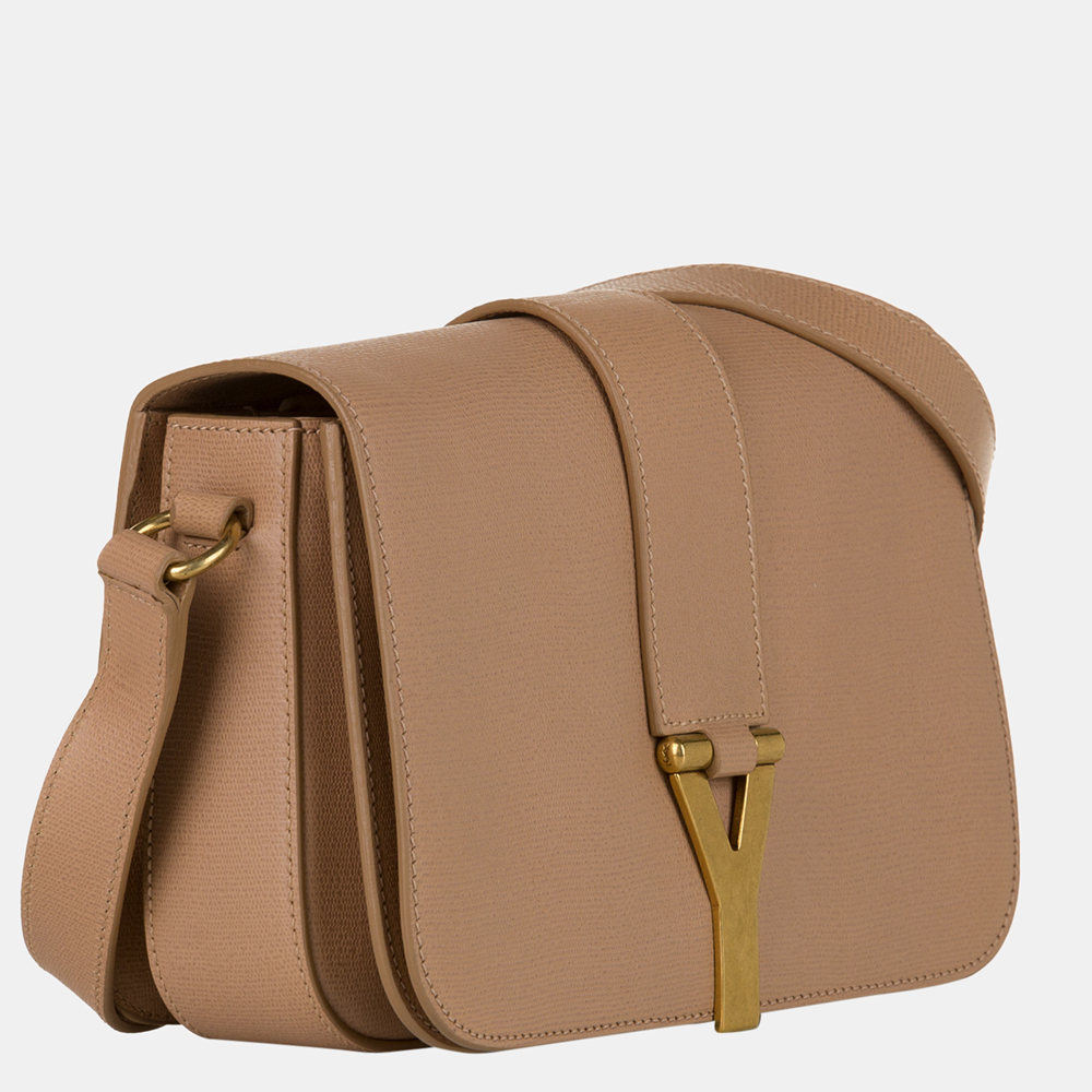 

Saint Laurent Paris Brown Chyc Ligne Leather Crossbody Bag