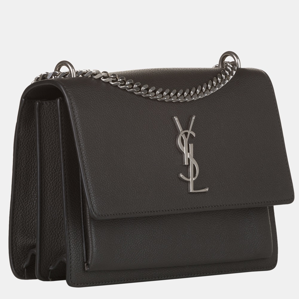 

Saint Laurent Paris Grey Sunset Leather Crossbody Bag