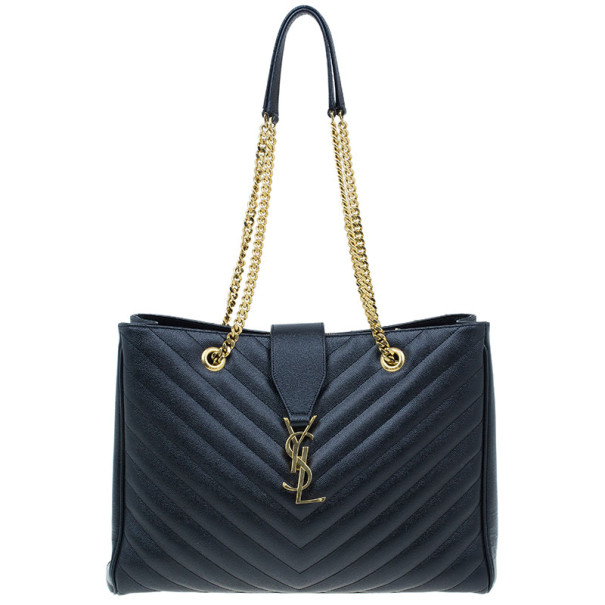 مملوكة مسبقًا حقيبة شوبر سانت لوران باريس كاساندر جلد ماتلاس أسود