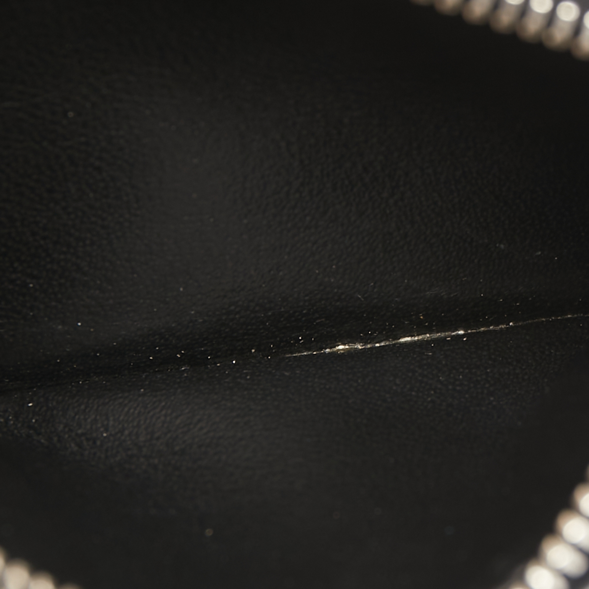 

Saint Laurent Black Croc Embossed Leather Fragment Zip Card Holder