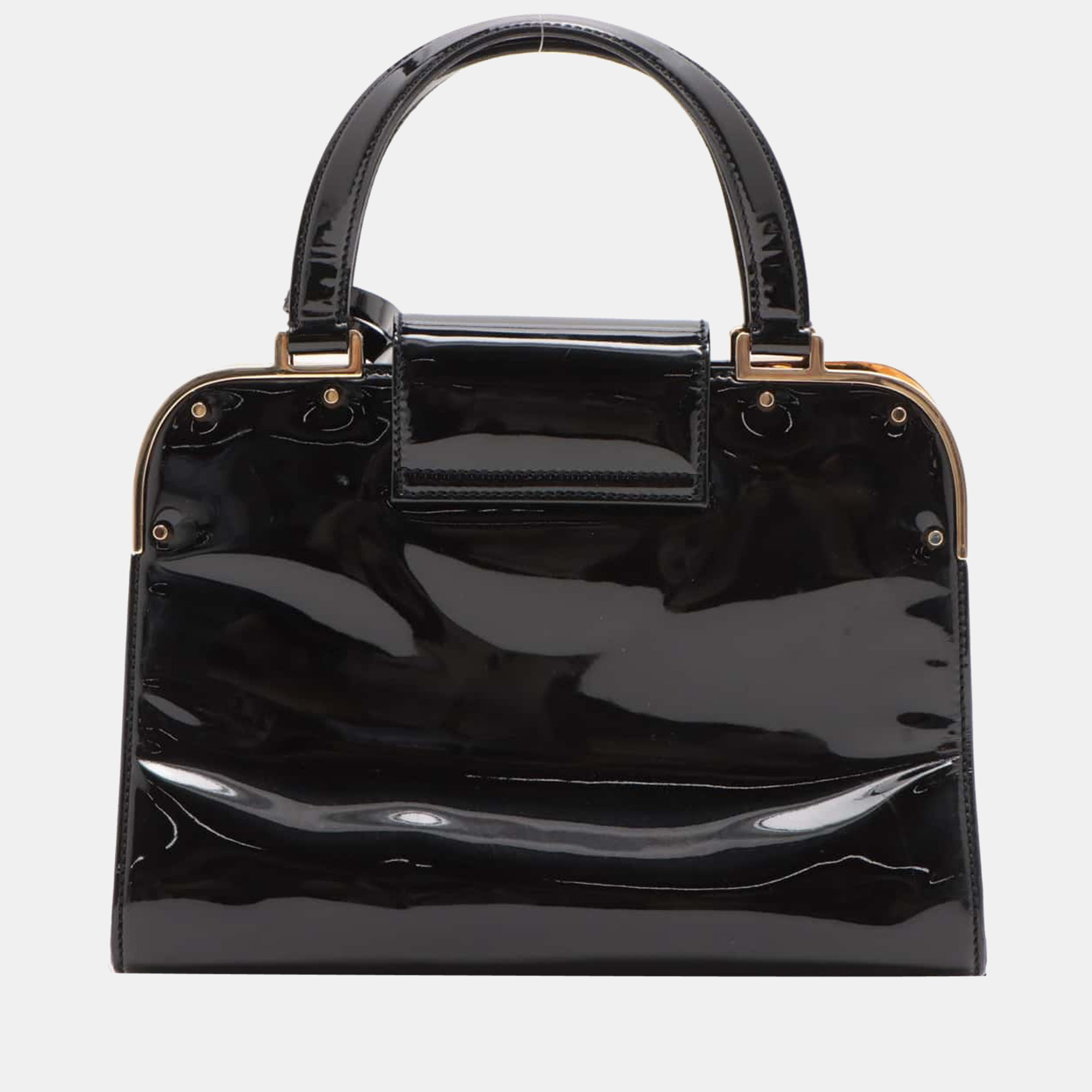 

Saint Laurent Paris Patent leather Hand bag Black 181024